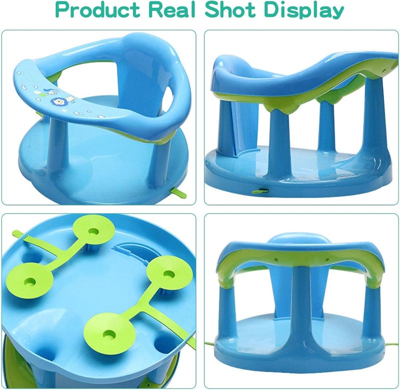 woobles Bath Seat Baby Bath Chair Smooth Safe Baby Shower Chairs With Backrest & Suction Cups For Tub Sitting Up, Non-slip And Comfortable Toddler Bathtub Seat For 6-18 Months Old Babies Infants - Image 4